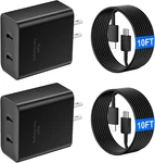 45W Super Fast Usb Charger For Samsung Galaxy S25 10 Ft, Black. Fixed Price $46.03.