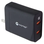 Mworks! Mpower! Dual Port Usb Wall Charger (adaptive Output) - Black. Fixed Price $10.95.