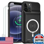 Iphone 12/12 Battery Case 10000MAH Wireless Charging Protective Cover Black. Fixed Price $68.09.
