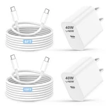 Iphone 17 16 15 Charger 40W Super Fast Charging Usb 2PACKS, White. Fixed Price $39.18.