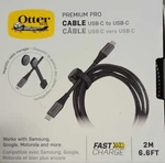 Otterbox Premium Pro Usb To 2M/ 6 Ft Cable - Black. Fixed Price $14.99.