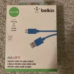 Belkin Mixit Micro-usb To Charge Sync Cable 4 Ft Blue. Fixed Price $10.20.