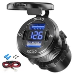 Dual Pd Usb Ports & Quick 3.0 Car Charger Socket, Aluminum .... Fixed Price $32.25.