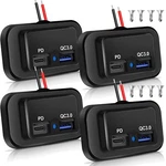 2PCS 12V/24V Rv Usb Outlet 48W Dual PD3.0 Typec & Quick Charge QC3.0. Fixed Price $19.90.