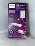Philips 24W Usb Extension Cord Power Strip Charging Station Ports Cable. Fixed Price $14.00.
