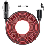 Rwujilong 12V/24V Heavy Duty Cigarette Lighter Extension Cord 26.1FT With Led. Fixed Price $21.45.