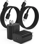 2PACK 45W Super Fast Charger Type 6FT, Usb Wall Charging Block Plug And L.... Fixed Price $41.65.