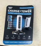 Sharper Image Tower 6-PORT Usb Desktop Charger Pro Series. Fixed Price $12.00.
