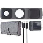 Mophie 3-IN-1 Tri-fold Travel Charger Pad With Magsafe For Apple Black (gen 1). Fixed Price $26.72.
