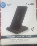Onn 5 Watts Wireless Charging Stand For Iphone Samsung Google Other Qi Devices. Fixed Price $9.99.
