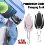 Portable Mini Keychain Power Bank Emergency Pod Charger For Phone Type-c 1500MAH. Fixed Price $10.82.