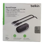 Belkin Usb-c Car Charger 30W+ With Fast Charging Black. Fixed Price $29.50.