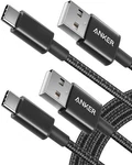 Anker Premium Nylon Usb To Type Charging Cable For Galaxy S10/S9 2PACK-6FT. Fixed Price $9.99.