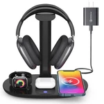 Suguder Headphone Stand 15W Wireless Charger 4-IN-1 Charging Station. Fixed Price $29.99.