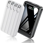2026 2-PACK 10000MAH Portable Charger With Built In 4 Cables, Pd 20W Travel Esse. Fixed Price $35.18.