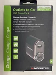 Monster Outlets To Go Usb POWERPACK2-IN-1 Charger (mbl 1250 WCCHGR-2 Efs 133251). Fixed Price $25.99.