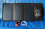 Monoprice Portable 3 Panel Solar Charger 15W, 5V W/ 2 Usb Outlets. Fixed Price $40.00.