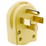 14-50P Amp 125/250 Volt Angle Plug, 3 Pole Wire Grounding Yellow. Fixed Price $18.99.