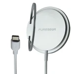 Puregear 15W Fast Magnetic Wireless Charger + Wall Adapter - Silver/white. Fixed Price $21.99.