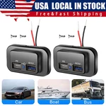 12-24V 4.8A Dual Usb Pd QC3.0 Car Boat Rv Charger Socket Led Power Outlet Lot. Fixed Price $9.01.