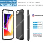 Rechargeable Battery Charger Power Bank Charging Case For Iphone 6S 7 8 Plus SE2. Fixed Price $24.78.