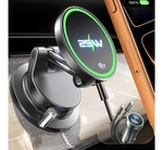 Open Box Lisen QI2.2 Black Suction Mount Wireless Charger, Magnetic Phone Holder. Fixed Price $14.99.