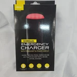 Zenex Emergency Charger 10,000MAH Flashlight Power Display 2 Ports Black Red. Fixed Price $20.00.