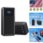 Compact Portable Charger 50800MAH With 3 Cables - Perfect For Iphone & Android. Fixed Price $67.99.