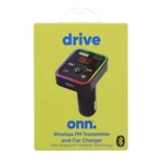 Onn Bluetooth Fm Transmitter Car Charger Lcd Screen 100079037 Led Usb-c Iphone. Fixed Price $8.99.
