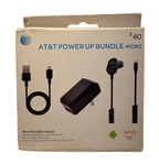 At&t Power-up Bundle Micro-usb Cable, Adapter, Car Charger Black. Fixed Price $30.39.