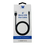 Just Wireless 6FT Flat Charging Cable Micro To Usb-a For Android -sealed Box. Fixed Price $6.97.