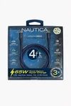 Nautica Urban CB500 Usb-c To Cable 4FT Navy Braided 65W Fast Charge. Fixed Price $8.99.