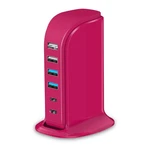 Usb Charging Station Multiports Upoy, Hub 6 Pink Charger Block. Fixed Price $28.24.