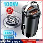New Mini Dual Usb Pd Type-c Car Charger 100W 200W Fast Adapter Accessory-. Fixed Price $8.99.