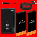 New 2X 2300MAH Battery External Charger Cable Stylus F Alcatel Insight 5005R Usa. Fixed Price $45.24.