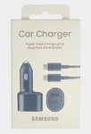 Samsung 45W Dual Car Charger For Galaxy Z Flip, Black EP-L5300XBEGU With Cable. Fixed Price $23.99.