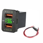 Dual Usb DC12-24V 36W QC3.0 Car Socket Fast Charger Voltage Display For Toyota;;. Fixed Price $13.15.