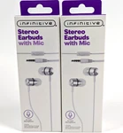Infinitive Stereo Earbuds Headphones W/ In-line Microphone 2 Pack 3.5MM White. Fixed Price $10.88.