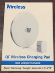 Just Wireless Qi Charging Pad With Wall Charger - White. Fixed Price $9.90.
