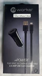 Mworks! Mpower! Flat Sync & Usb Cable 2.4 Amp Car Charger Brand New!. Fixed Price $8.49.