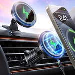 Mag-safe Car Mount Charger 15W Magnetic Wireless For Iphone Black. Fixed Price $32.90.