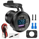 Svahaomg Quick 3.0 Dual Usb Car Charger Socket With Led Voltmeter And.... Fixed Price $19.94.