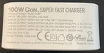 Qeneq 100W Gan Super Fast Charger 4 Port. Fixed Price $16.00.