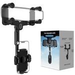 Jdhdl Car Phone Mount, Rear View Mirror Holder, Rotatable Black. Fixed Price $23.49.