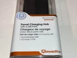 Qmadix Dual Port Wall / Travel Home Charger Adapter - 4.2AMP 21W (black). Fixed Price $8.75.