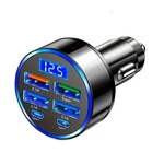 120W 6-PORT Fast Car Charger Usb-c With Led Voltage Display, Port, Black. Fixed Price $9.97.