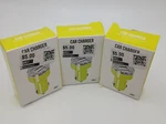 3 Gems Car Charger Dual Usb Yellow 2.1A Fast Compact Adapter Nos Read. Fixed Price $7.20.