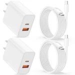 Iphone 17/17E/17 Pro Max Fast Charger 40W Usb 2-PACK With 3FT Cable. Fixed Price $26.38.