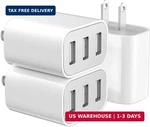 3 Usb Ports Block Ytfcyikbg Cell Phone Wall Chargers Cube Plu. Fixed Price $13.11.