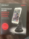 Macally Mgrip Suction Cup Holder For Ipod / Iphone And Portable Players, Black. Fixed Price $10.00.
